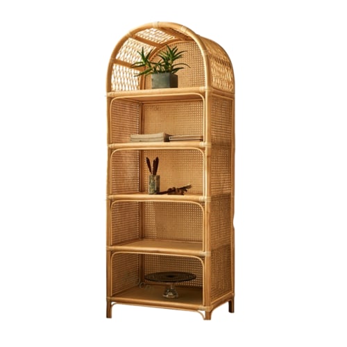 BohoBoho Ortu Rattan Shelving Unit Natural 65x45x170cm Storage